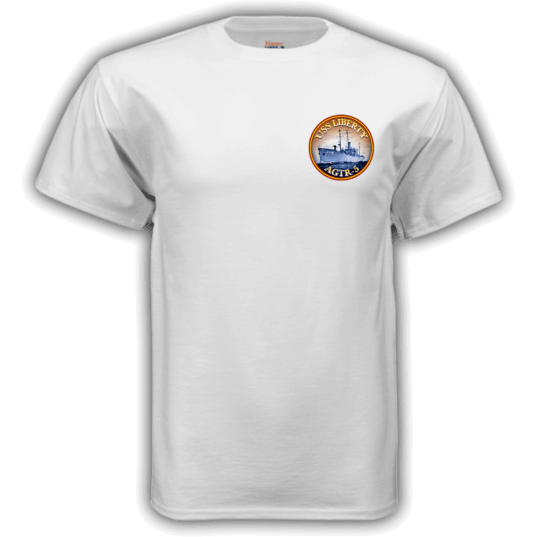 Erasing the Liberty t-shirt white front